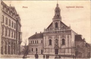 1909 Pécs, Irgalmasok temploma, Markusz Simon üzlete, Központi Kávéház (EK)