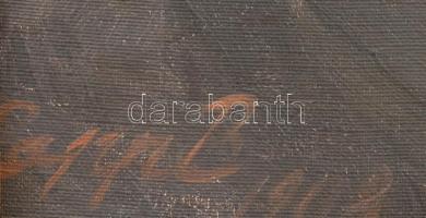 Olvashatatlan szignó: Öregember. Olaj, vászon, jelzett, 33x26cm