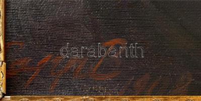 Olvashatatlan szignó: Öregember. Olaj, vászon, jelzett, 33x26cm