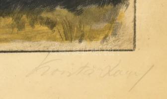 Koszta József (1861-1949), Prihoda István (1891-1956): Marokszedők. Színezett rézkarc, papír, jelzet...