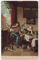 25 db RÉGI motívum képeslap vegyes minőségben: romantikus párok / 25 pre-1945 motive postcards in mi...