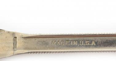 Késes borotva bakelit nyéllel, Made in U.S.A. jelzéssel, h: 22 cm