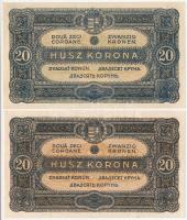 1920. 20K (2x) színváltozatok T:II-III Adamo K21h