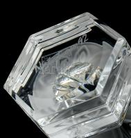 Kristály díj, jelzett: Saint Louis France 1995, hibátlan, eredeti dobozában. m: 25cm