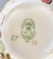 Zsolnay pillangó mintás 6 személyes mokkás készlet. Kézzel festett, jelzett, apró kopásokkal