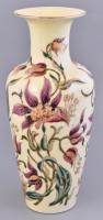 Zsolnay orchidea mintás porcelán váza, kézzel festett, jelzett, hibátlan, m: 27 cm