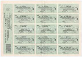 Szerbia 1931. "Mezőgazdasági Bank" részvénye 500D-ról szárazpecséttel, szelvényekkel T:II-...