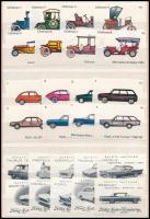 26 db régi autókat ábrázoló gyufacímke