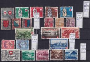 Svájc 1907-1959 6 klf sor stecklapon (Mi EUR 150.-)