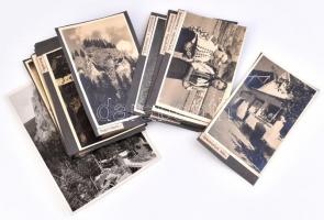 cca 1940 Erdélyi tájak kb 25 db kép egy fotóval, feliratozva, kartonlapokon képeslap méretben