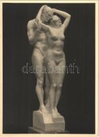 Josef Thorak - Zwei Menschen / Erotic nude lady sculpture, romantic couple. Sculptures of the Third Reich. München, Haus der Deutschen Kunst. Photo Hoffmann