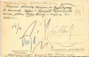 Nagyharsány, Plébániatemplom alapító okirata dr. Hajós György tb. kanonok, Menráth Cyprián plébános ...