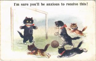 1924 Macska focimeccs / Im sure youll be anxious to receive this! Cats football match. Inter-Art Co. Comique SeriesNo. 4187. (EK)