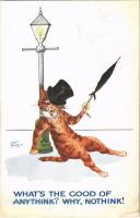 Részeg macska / Drunk cat (Whats the good of anythink? Why, nothink!). Celesque Series No. 618. s: Violet Roberts (EK)