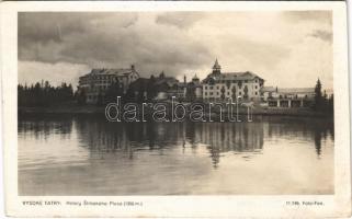 Tátra, Magas-Tátra, Vysoké Tatry; Hotely Strbského plesa / Csorba-tó, szállodák / lake, hotels (fl)