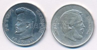 1947. 5Ft Ag "Kossuth" + 1948. 5Ft Ag "Petőfi" T:3,2 patina Adamo F8.1, EM1