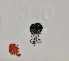 Hollóházi Szász Endre által tervezett mintával díszített porcelán tálka. matricás, jelzett, hibátlan...