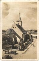 1948 Dunaszerdahely, Dunajská Streda; Rím. kat. kostol / Római katolikus templom, utca / Catholic church, street view (fa)