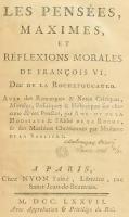 Les Pensées Maximes et reflections morales de Fracncois VI. Duc de la Rouchefoucauld. Paris, 1777. 447p. Korabeli egészbőr kötésben, Malonyay Dezső (1866-1916) író saját kezű névbeírásával