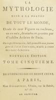 La Mythologie mise a la portée de tout le monde Tome 15. Paris, 1796. Korabeli aranyozott egészbőr kötésben 14 cm