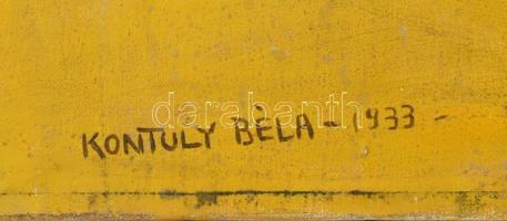 Kontuly Béla 1933 jelzéssel: Család. Olaj, vászon. kis lyukkal 95x93 cm