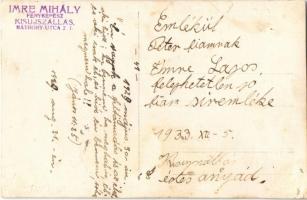 1933 Kisújszállás, Imre Lajos református theológus sírja a temetőben. Imre Mihály fényképész, photo ...