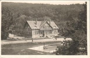 1948 Zsitvakenéz, Knezics, Knazice (Zsitvaapáti, Zitavany); Chata Alojzia / turistaház, medence / tourist house, swimming pool (fa)