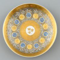 1821? Antik Alt Wien tányér. Kézzel festett, jelzett, kis kopásokkal d: 14, 5 cm