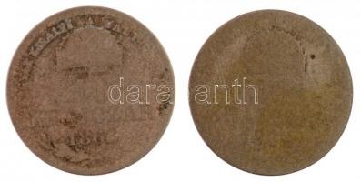 1868GYF 10kr Ag "Magyar Királyi Váltó Pénz" + 1869KB 10kr Ag "Magyar Királyi Váltó Pé...