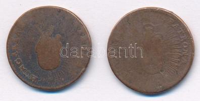 1763. Rézdenár "Mária Terézia / zárt korona" + 1766. Rézdénár "Mária Terézia / zárt k...