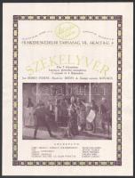 1922 Székelyvér, irredenta film 5 felvonásban, Filmkereskedelmi Társaság prospektusa, hajtott
