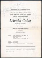 1971 Lehotka Gábor orgonista koncert meghívó dedikációval és rajzolt kottával