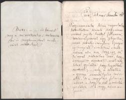 1865 Kövesdi Wenczel Tivadar orvosdoktor ifjabb korában autográf írással írt történetei és versei kb 100 oldalon .