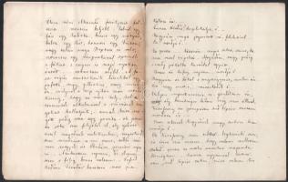 1865 Kövesdi Wenczel Tivadar orvosdoktor ifjabb korában autográf írással írt történetei és versei kb...