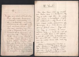 1865 Kövesdi Wenczel Tivadar orvosdoktor ifjabb korában autográf írással írt történetei és versei kb...