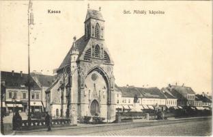 1912 Kassa, Kosice; Szt. Mihály kápolna, utca / chapel, street