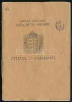 1928 Bp., Izraelita vallású egyén számára a Magyar Királyság által kiállított fényképes útlevél / Hungarian passport