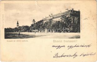 1904 Orosháza, Kossuth tér, Alföld szálloda. Pless N. kiadása. Keresztes amateur felvétele (b)