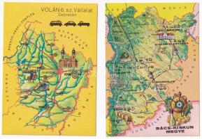 25 db MODERN motívum képeslap: térkép / 25 modern motive postcards: maps