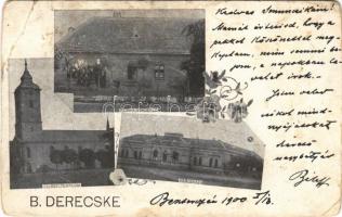 1900 Derecske, Szarka vendéglő, étterem, Városháza, Református templom. Floral (b)
