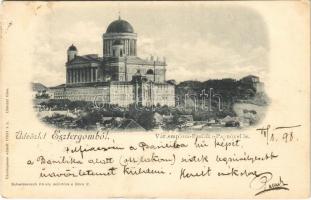 1898 Esztergom, Vártemplom, Bazilika, Papnevelde. Schwidernoch Károly műintézete (Rb)