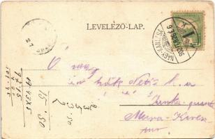 1902 Nagykanizsa, Deák tér, templom, üzlet. Alt és Böhm kiadása (Rb)