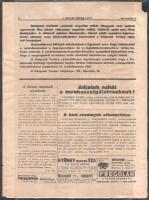 1944 A Magyar Zsidók Lapja 6. évfolyamának 12. száma, címlapon felhívással