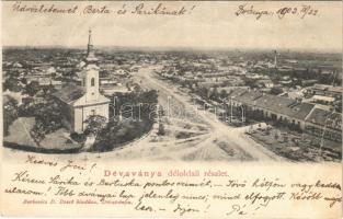1902 Dévaványa, látkép, déli oldal. Berkovics D. Dezső kiadása (EB)