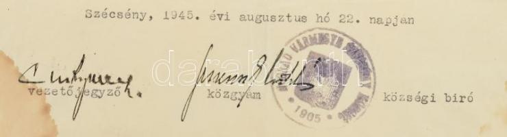 Ács (Haas) Irén (1924-2015) fotóriporter iratai, szülei deportálási irata