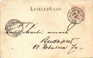 1899 Szombathely, Fő tér, piac, üzletek. Knebel cs. és kir. udvari fényképész (EB)