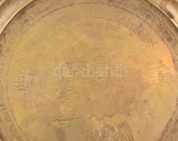 Irredenta réz tálca Történelmi Magyarország vármegyéinek címerével, Felirat:( ...Hiszek Magyarország...