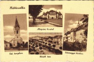 1949 Mátészalka, Római katolikus templom, Alispáni hivatal, Hősök tere, Vármegyei kórház (b)