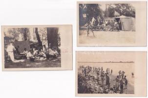 21 db RÉGI fotó képeslap magyar cserkésztáborról / 21 pre-1945 photo postcards of a Hungarian scout camp