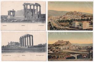 Athens, Athína, Athenes; 4 pre-1945 postcards
